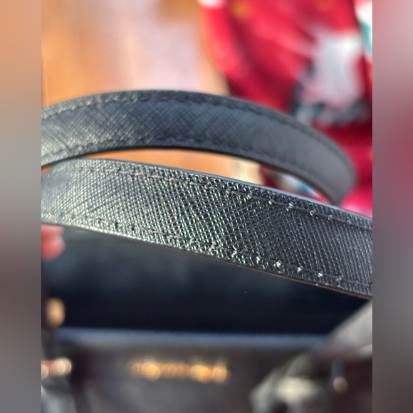 Michael Kors Black Leather Top-Zip Tote Bag - Picture 6 of 16